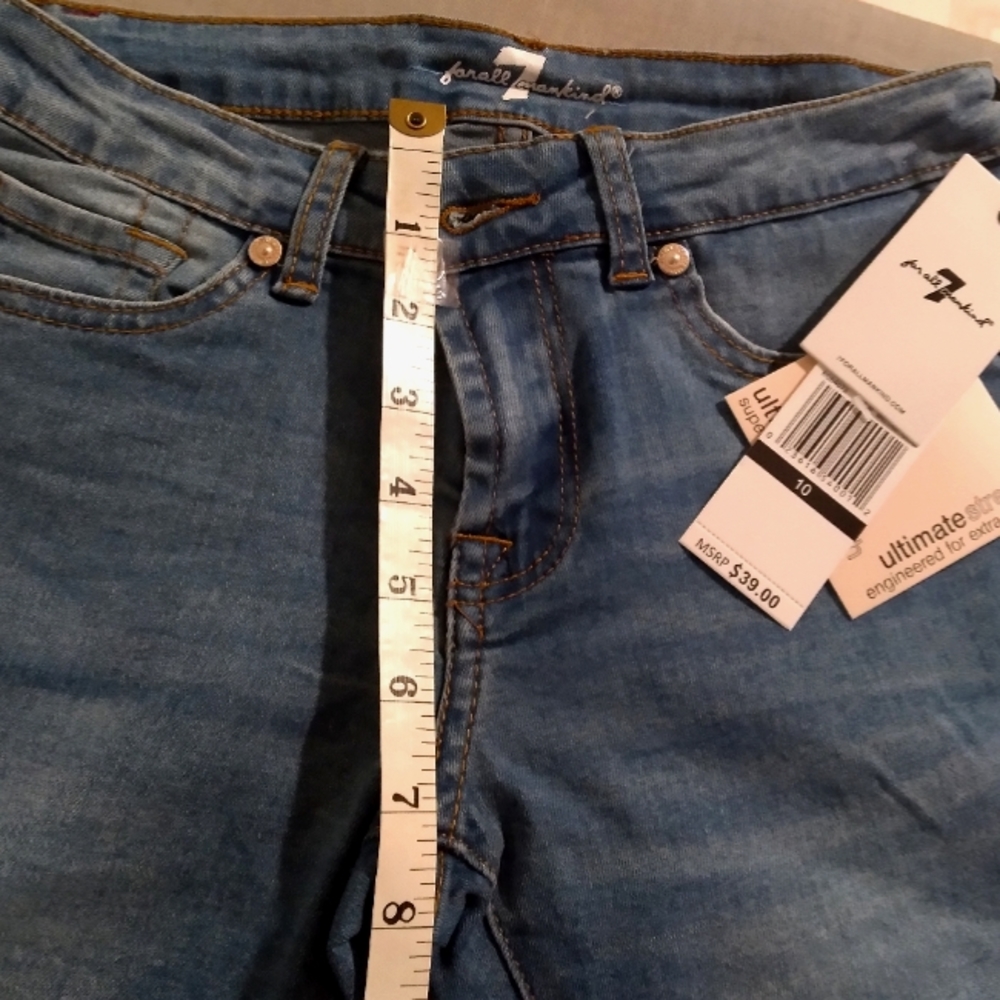 7 FAM Jean Shorts girls sz 10 - Picture 2 of 5